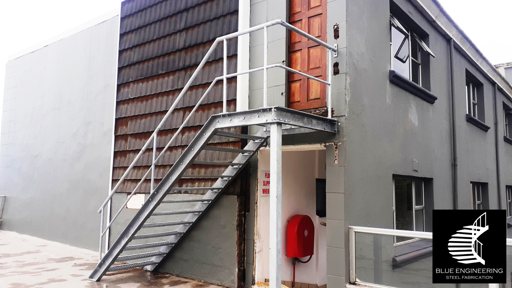 Steel Multi Story Fire Escape Staircase. Johannesburg, Pretoria, Durban, Gauteng, KwaZulu Natal and surrounding areas