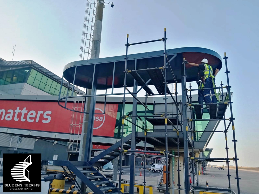 Commercial steel staircase stucture. Johannesburg, Pretoria, Durban, Gauteng, KwaZulu Natal